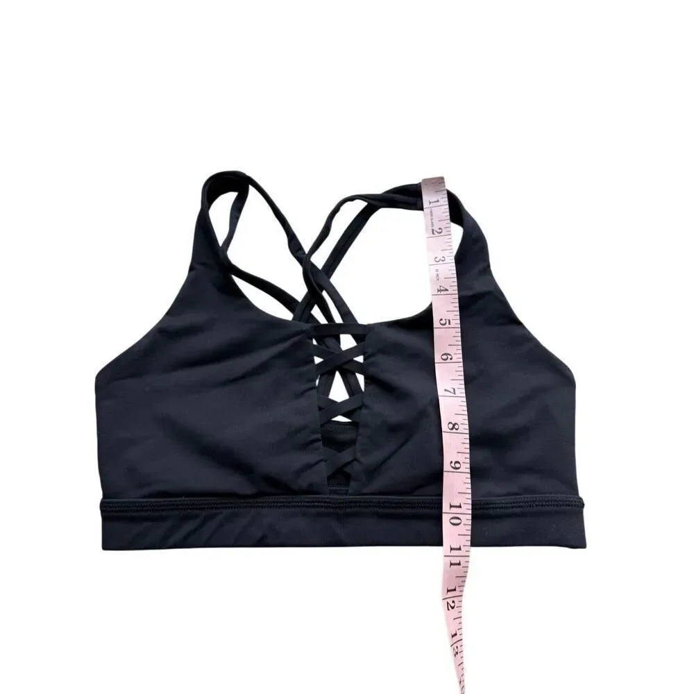 Lululemon Black Energy Laced Sports Bra Size 6